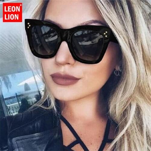 LeonLion 2021 Big Frame Sunglasses Women Leopard Square Luxury Man/Women Sun Glasses Classic Vintage Oculos De Sol Feminino