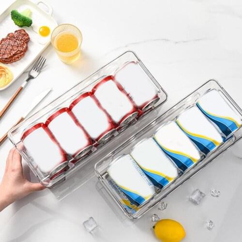 Fridge Rack Double Layers Large Capacity Plastic Beer Cans Fridge Holder Rack Household Pantry Food Freezer Organizer Tools