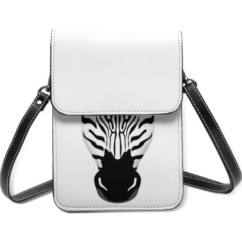 Zebra Shoulder Bag Bulk Stylish Mobile Phone Bag Leather Streetwear Student Bags