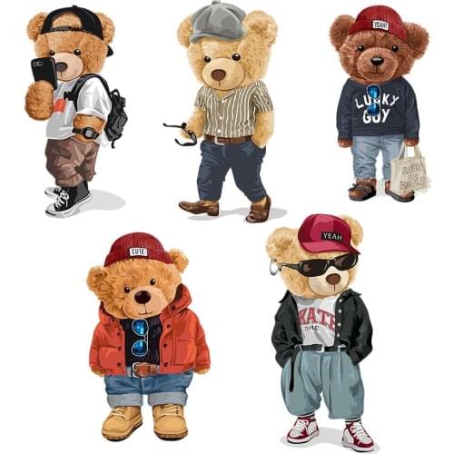 Three Ratels QC552 cute bear Personalized decal on Wall Fridge Toilet car bike laptop gift decals