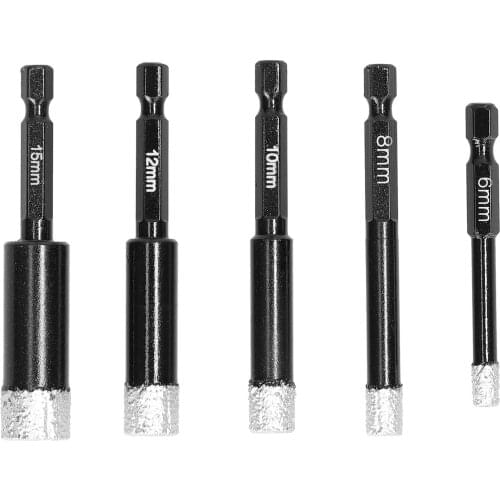 Vaccum Brazed Diamond Dry Drill Bits Hole Drilling Accessory for Granite Marble Ceramic Tile Glass