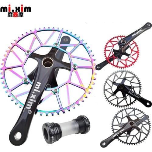 Bicycle Chain wheel Road Bike hollow integrated crank hollow tooth disc positive and negative tooth single disc 56/58t