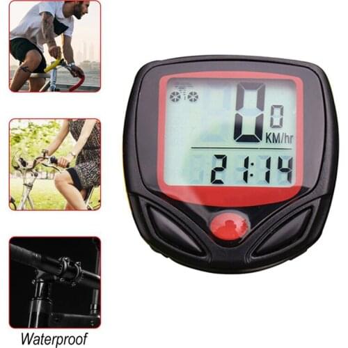 Bicycle Speedometer Waterproof Wireless Cycle Bike Computer Cycling Odometer with LCD Display Multi-Function Bicycle Accessories