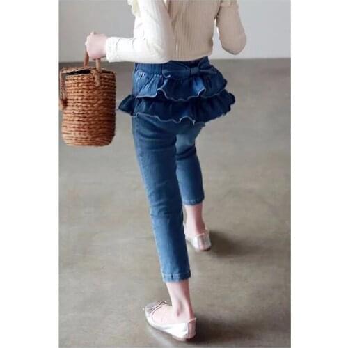 Girls 2021 Spring and Autume Sweet Fashionable Styles' Jeans Pants Good Quality Comfortable Attractive Childrens Leggings