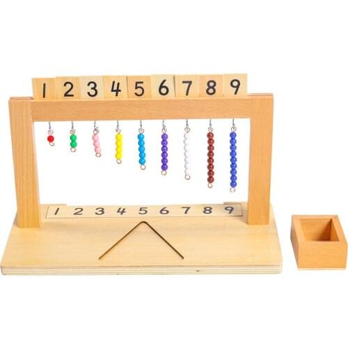 Montessori Hanger for Color Bead Stairs with Beads Montessori Math mathematics Eductional Materials Learning Tools Preschool Toy