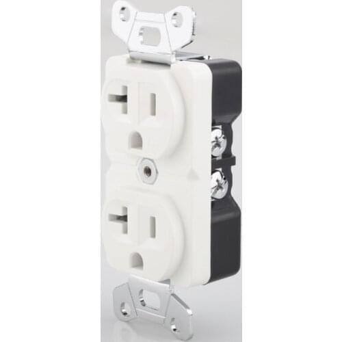 HI-End Pure Red Copper HIFI Rhodium Plated US AC Power Receptacle distributor Wall Socket