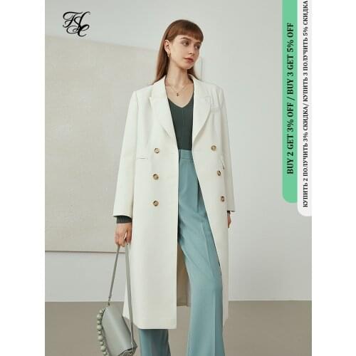 FANSILANEN Office Lady Newly Autumn 2021 Womens Long Suit Jacket Blazers For Women Black White Casual Temperament Suits
