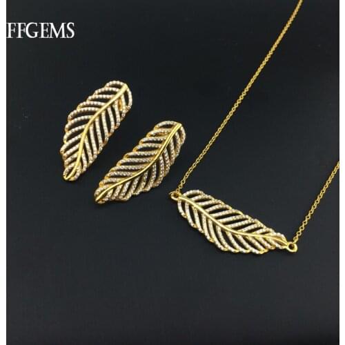 FFGems 100% 925 Silver Sterling Cubic Zircon Jewelry Sets Fine Jewelry For Women Wedding Gift Wholesale