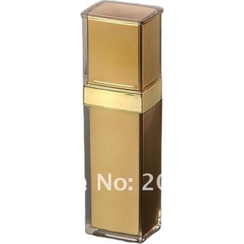 30ML gold square shape press pump lotion bottle, press pump bottle