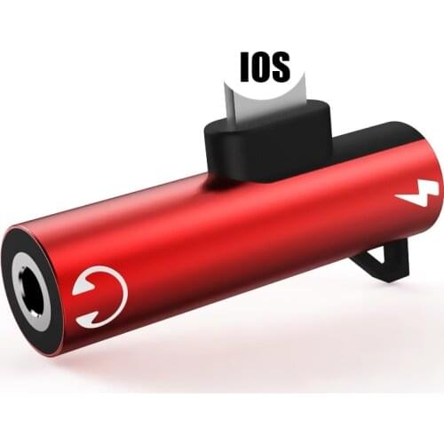 2 in 1 Splitter Audio Adapter Charging Connector for iPhone X XR XS 11 Pro Max 7 8 Plus SE Music Earphone Jack Adaptor Converter