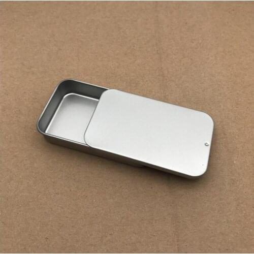 2019 New Arrival white tin box Rectangle gift box sealing plain tin box 80x50x15mm without hinge