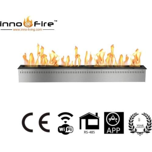 21 AUG Inno-Fire 60 inch silver or black automatic ethanol fireplace indoor fireplace