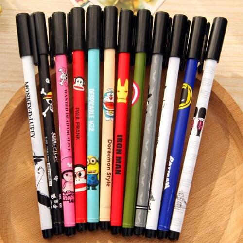 24pcs/set Korea stationery store kawaii cute cartoon design Gel Ink pen Gel Pen creative pen school supplies
