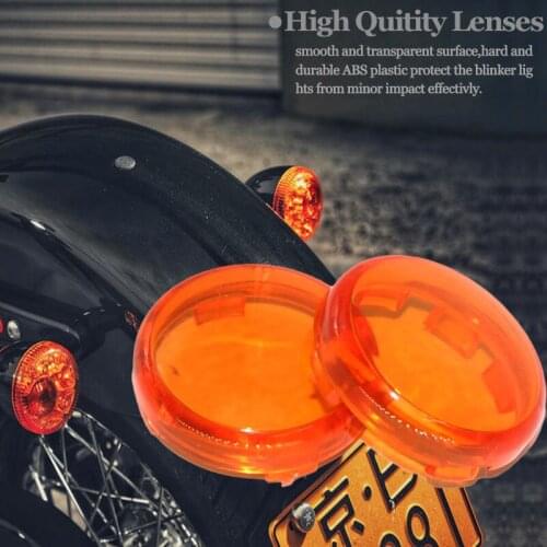 4PCS Turn Signal Light Indicator Lens Cover For Harley Sportster 883 1200 Touring Road King Dyna Heritage Softail