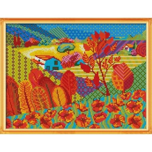 5D Diamond Painting Cross Stitch Kit Full Drilling Wall Sticker Mosaic Landscape Diamond Embroidery Icons Picture of Rhinestones