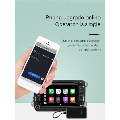 For Audi A3/A4/A5/A6/A7/Q2/Q5/Q7/R8/TT/e-tron Decoder Box Plug and play Wired to Wireless CarPlay Dongle IOS Adapter