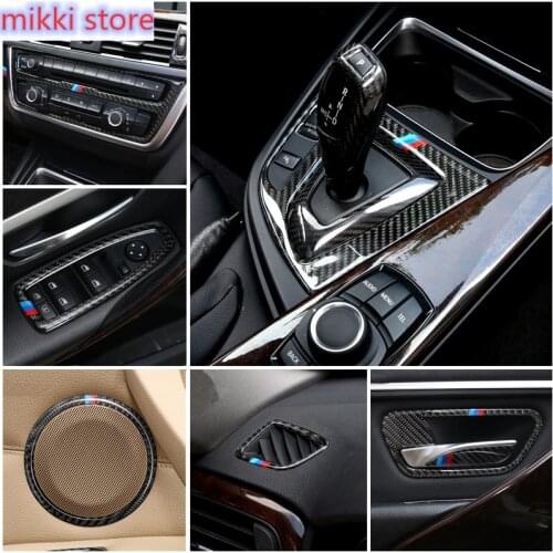 Accessories For BMW 3 4 Series 3GT F30 F36 F32 F34 Car Inner Door Audio Speaker Gearshift Panel Door Armrest Cover Trim Stickers
