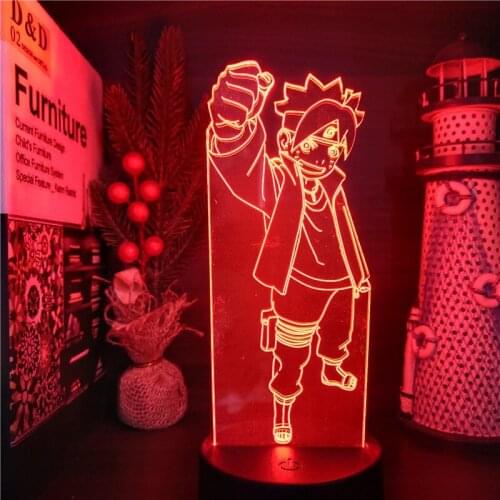 Naruto 3D Night Light Boruto LED Lamp Anime Figure Lampara Bedside Decor Lighting Manga Lighting Shippuden Lights Kids Gift Lamp