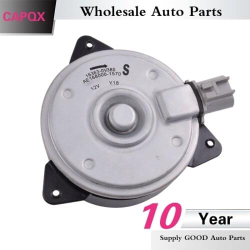 CAPQX Auto Electric Radiator Cooling Fan Motor 16363-0V380 168000-1570 For TOYOTA RAV4 6ZRFE 5ARFE 2013 2014 2015 2016
