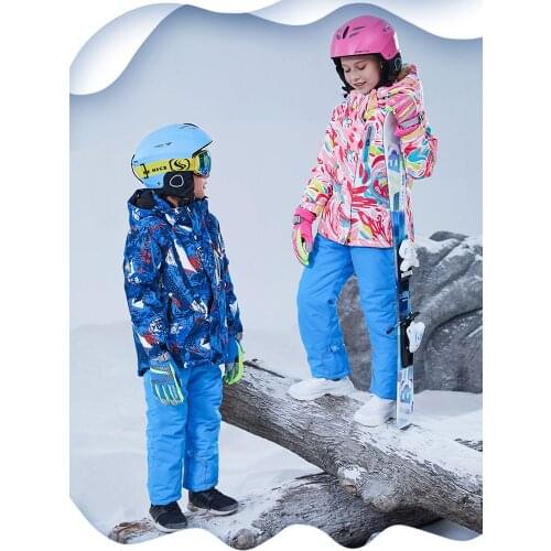 Kids Ski Suit Children Waterproof Windproof -30°C Winter Warm Snow Suit Girls And Boys Skiing and Snowboarding Jacket Pants Set