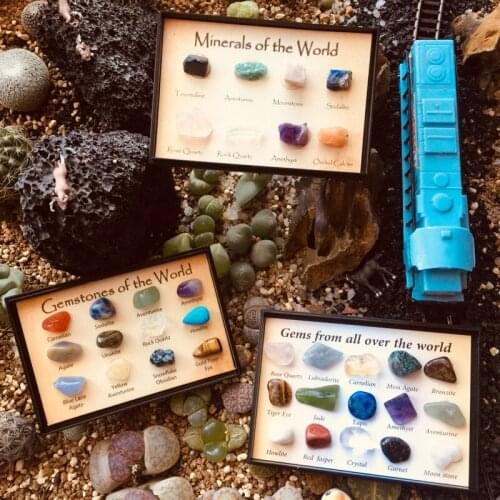 GEMSTONES OF THE WORLD rock specimens ornaments teaching supplies