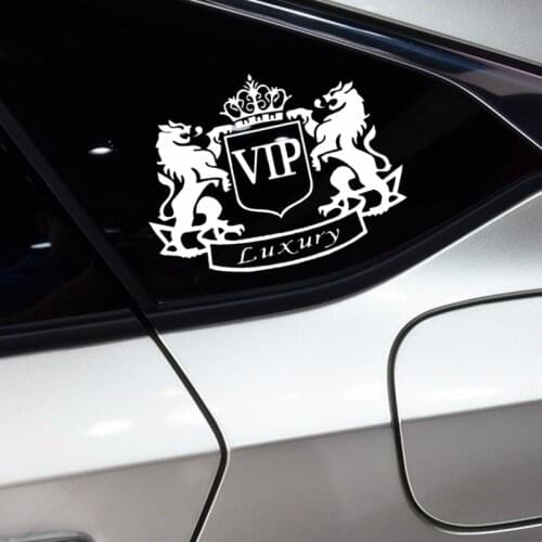 Crown VIP Luxury Royal Lions Car Stickers Creative Decoration Decals For Trunk Windshield Auto Tuning Styling Vinyls D10