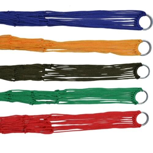 Summer breathable and cool outdoor supplies rope nylon rope hammock portable camping leisure net hammock swing