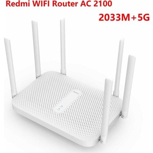 Xiaomi Redmi Router AC2100 Gigabit 2.4G 5.0GHz 128MB RAM 2033Mbps Wireless Routers Wifi Repeater With 6 High Gain Antennas Wider