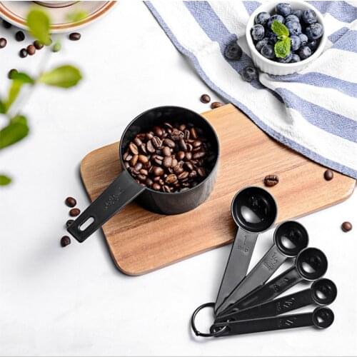10Pcs Cups Spoons Set Measuring Tools Diy Baking Supplies Portable Stackable Combination Pure Color Pp Plastic Measuring Spoon