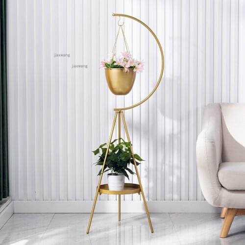 Nordic Living Room Balcony Floor Plant Shelf Indoor Garden Bedroom Plant Stand Modern Minimalist Dormitory Hotel Flower Pot Rack