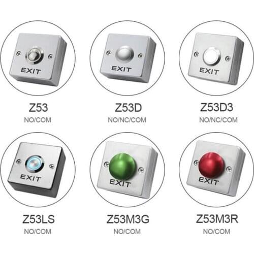 Zinc Alloy GATE DOOR Exit Button Exit Switch For Door Access Control System Door Push Exit Door Release Access Control system