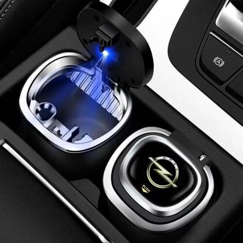 Portable Car Smokeless Air Outlet Ashtray With Blue Led Light For Opel Astra j k h Corsa d Vectra Bvectra b Insignia Vivaro