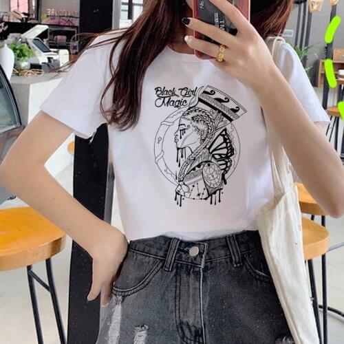 Casual Tops Tee Harajuku 90s Vintage White tshirt Womens T-shirt Female Clothing Summer Short Sleeve Tops Tshirt