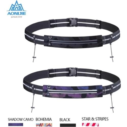 AONIJIE Running Waist Bag Race Number Belt Phone Bib Holder Fanny Pack For Marathon Cycling Travel Fitness Gym