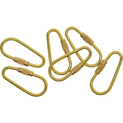 Durable Brass Luggage Tag Key Chain Screw Lock Keyring DIY ing