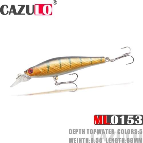Minnow Fishing Tackle Lure Accesorios Isca Artificial Weight 8.5g 88mm 0.5-1.5m Floating Bait De Pesca Wobblers Pike Fish Leurre