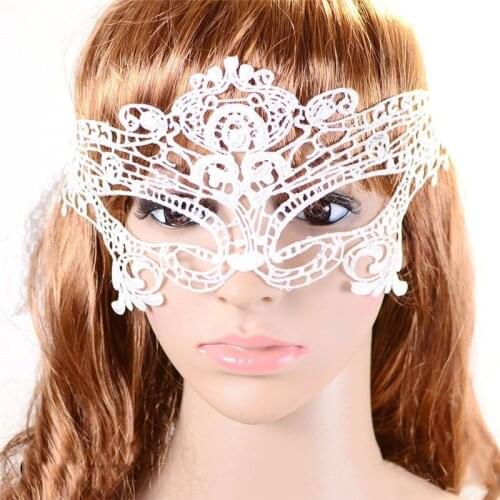 Sexy Lady White Butterfly Halloween Masquerade Lace Costumes Theatre Mask Xmas