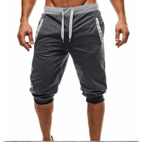 Summer Male Multi-Pocket Beach Sweatpants Running Quick Dry Shorts Mens Gym Fitness Sports Bermuda Jogging Training Short Pants