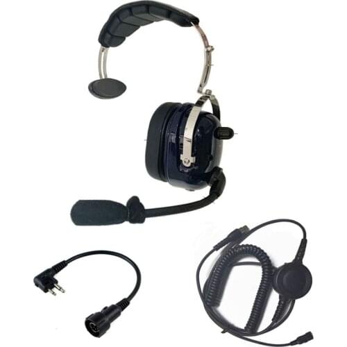Walkie Talkie Noise Cancelling Headset With Boom Mic PPT For CP200 GP300, CP200 CLS446 CLS1110, CLS1410