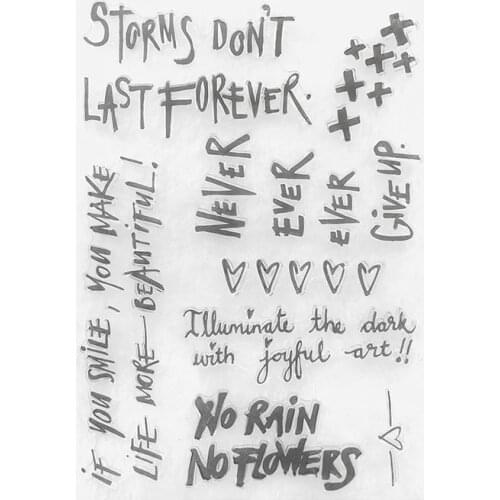 SS Creativity Scrapbook Clear Stamp for Personality Writing Crafting Suppliers New Arrival Cardmaking Silicon Sentimen Stamps