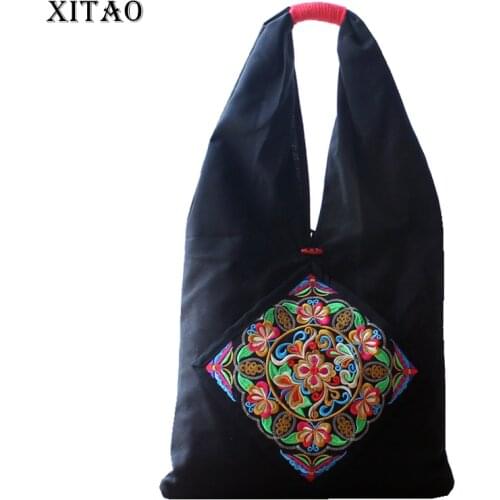 XITAO Ethnic Dragon Embroidered Bag Patchwork Small Fresh Casual Style 2021 Summer Shoulder Minority Elegant Bag WMD1468