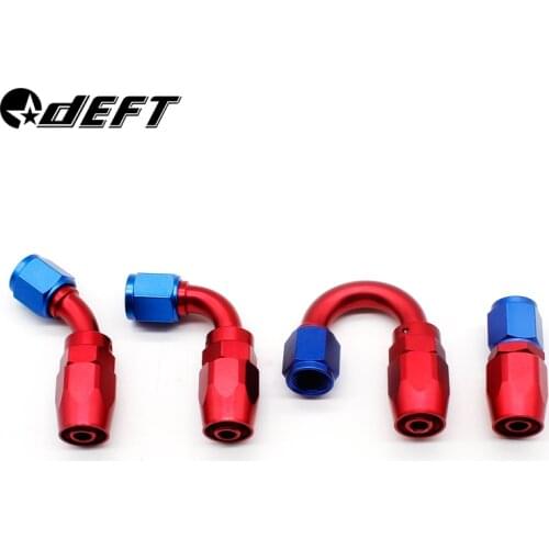 AN4 AN6 AN8 AN10 AN12 Oil Fuel Swivel Hose Anoized Aluminum Straight Elbow 45 90 180 Degree Hose End Oil Fuel Reusable Fitting