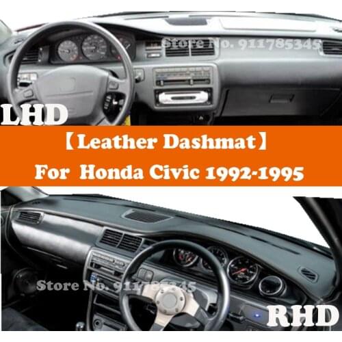Suede Leather Dashmat Accessories Car-Styling Dashboard Covers For Honda Civic EX EG DX HB EH2 EG6 SIR-S VTi 1992 1993 1995
