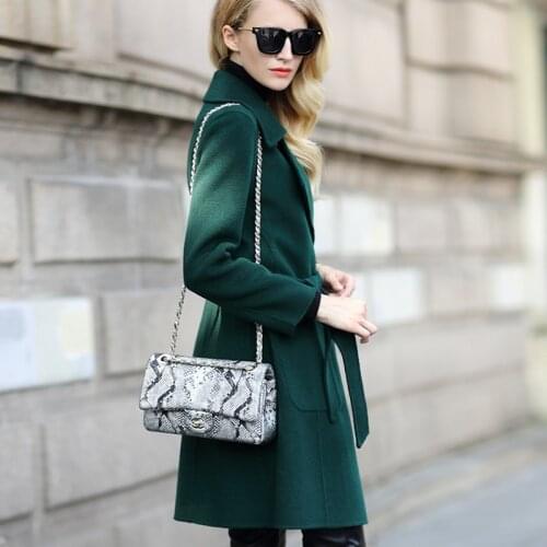 100% Wool Coat Female Jacket Autumn Winter Coat Women Double Side Woolen Coats Vintage Long Jackets Manteau Femme MY4252