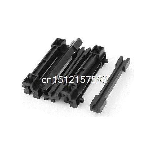 10pcs Horizontal Mounting PCB Circuit Board Slot Guide Rail Holder Bar Black