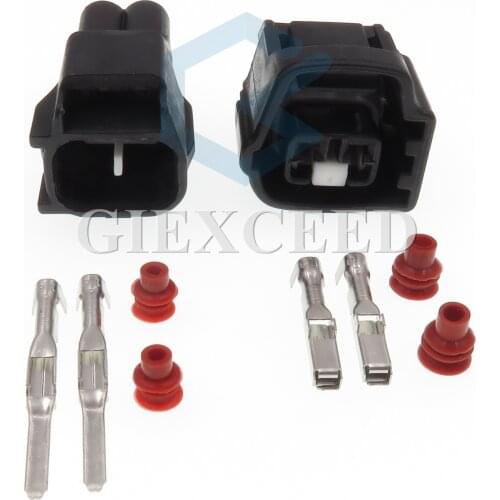 2 Sets 2 Pin 7282-7028-30 7283-7028-30 Automotive Gearbox Plug Reversing Light Socket Waterproof Female Male For Toyota