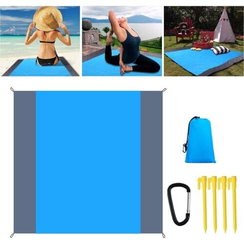 2M*2.1M Waterproof Beach Blanket Outdoor Portable Picnic Mat Camping Ground Mat Mattress Camping Camping Bed Sleeping Pad