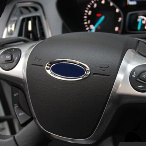 652F 3D Steering Wheel Sticker For Ford Fiesta Ecosport Kuga Escape Focus Mondeo