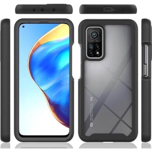 Armor Shockproof Cover for Xiaomi Poco X3 NFC Mi Note 10 Lite 9T 10T Pro Case Hard Heavy Clear Sturdy Protector Anti-Slip Frame
