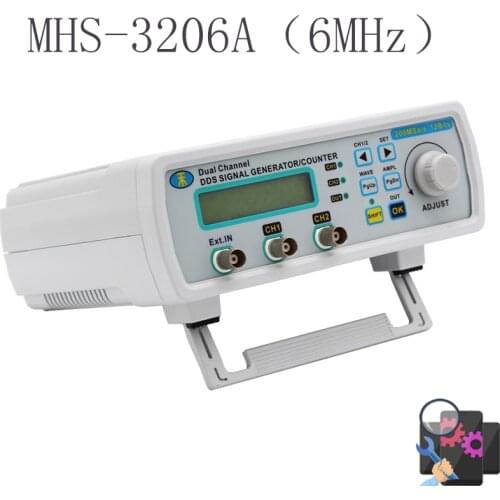 Free shipping MHS -3206A dual-channel NC function DDS signal generator counter, DDS signal source, frequency meter 6MHz